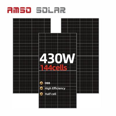 China Good Selling 430W PV Solar Panel With CE TUV Certificate For Home Power System In Stock 158.75mmx158.75mm for sale