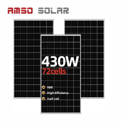 China Made in china 430 watt monocrystalline solar panel with 72 cell solar cell in stock 158.75mmx158.75mm for sale