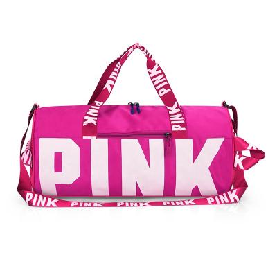 China High Quality Customized Logo Large Capacity Pink Overnight Bags Traveling Duffel Bag Gym Women Waterproof Sports Travel Bag for sale