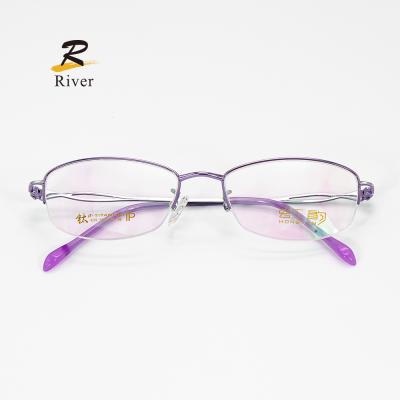 China Retro Style Glasses Metal Vision Frames Titanium Unisex Optical Eyewear High Quality Simple Glass for sale