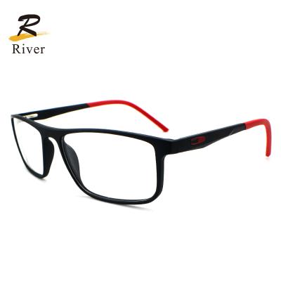 China For New Optical Glasses Square Colored Slim Temple TR Sports Optical Glasses Frames for sale