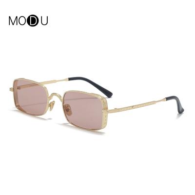 China Men s Metal Sleek One Piece PC Shades Lightweight Durable Anti Blue Light Square Polarized Sunglasses Customized Small For Women for sale