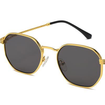 China Fashion Sunglasses s98187 Customized High Quality Men Shade Rectangle Outdoor PC High Fashion Metal Women Shades Sunglasses 2021 for sale