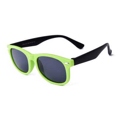 China Silica Gel Silicone Fashion Uv400 Polarized Baby Kids Sunglasses For Children for sale