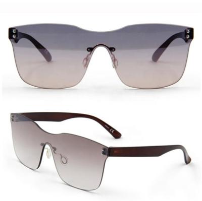 China Fashion Sunglasses Custom One Piece Lens Tr90 Frameless Sunglasses For Men Women H56327 for sale