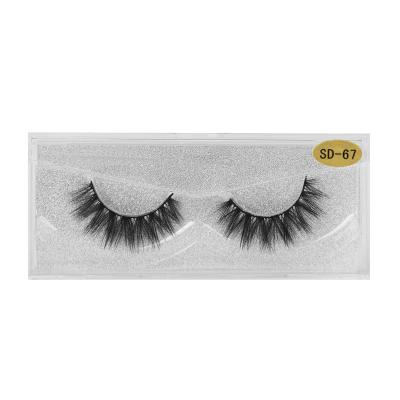 China Thick Fluffy Natural Mink Leather Belt 3D Artificial False Eyelashes Eyelash Set for sale