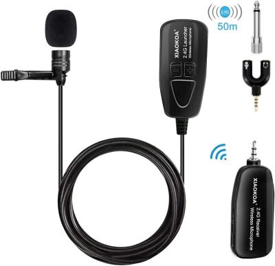 China Headset Microphone Xiaokoa 2.4G Wireless Microphones Lavalier System Wireless Microphone For Speaker for sale