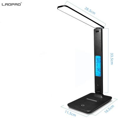 China Mid Century Adjustable Lighting 3 Color Temperature USB Bedside Charging Desk Lamp for sale