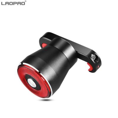 China Seatpost Laopao Intelligent Automatic Light Waterproof IPx6 LED Brake Detection Recycling Taillight Bike Rear Light Accessories Q5 for sale