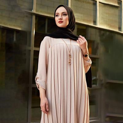 China Anti-pilling 5XL Plus Size Business Dress Pleated Women Loose Dress Islam Casual Sweater Dress for sale