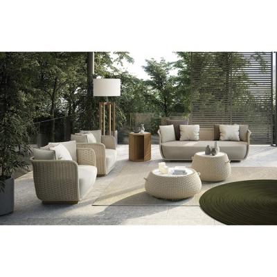 China Modern Hot Selling Modern Hotel Lobby Sofa Set Patio Beach Convertible Leisure Wicker And Rattan Garden Sofa for sale