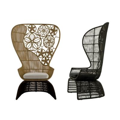 China UV-Resistant High Quality Outdoor Hotel Furniture Convertible Rattan Patio Wicker Patio Garden Chair for sale