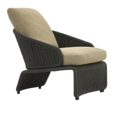 China Contemporary Lounge Chair with hand - rope woven back and base for sale