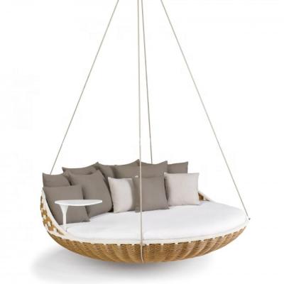 China Super Comfortable High Quality Classical Patio Balcony Furniture Garden Chair Rattan Hanging Wicker Swing Chair for sale