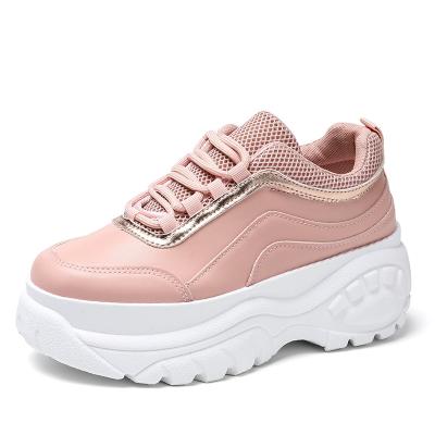 China 2020 Fashion Trend Designer Comfortable High Platform Shoes Fat Women's Sport Casual Shoes for sale