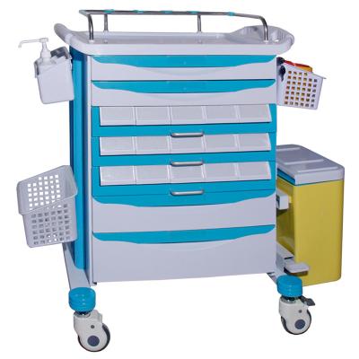 China High Quality Infirmary Trolley ABS Medical Emergency Nursing Trolley For Hospital Trolley With Best Price for sale