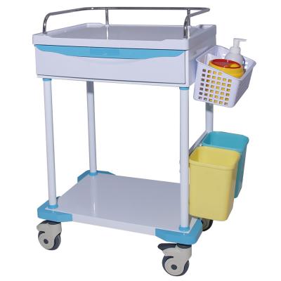 China Nursing Trolley Emergency Trolley Hospital ABS Emergency Crash Nursing Trolley With Drawers Trolley Medical Supplies for sale