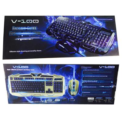 China Professional Gamer Keyboard Wired OEM Keyboard 104keys Keyboard PC 3-RGB Keyboard Mouse Combo for sale