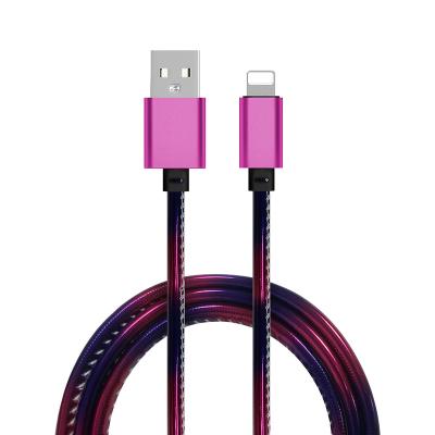 China 2.4A Certified Fast Charging Type C Cable 3A USB Cable Fast Charging Red/Green/Blue Cord Compatible For iPhone USB Cable for sale