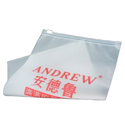 China Custom Logo Moisture Proof Zipper Bag Frosted Poly Plastic Bags Zipper Bags For Clothes T-shirt Packaging for sale