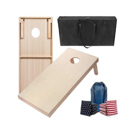 China Outdoor Sports Game RJ Cornhole Solid Board with Carrying Case and Cornhole Bag for sale