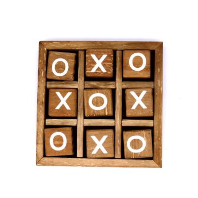 China Wholesale Wooden Entertainment RJ Tic Tac Toe XO Game Chess Set For Kids for sale