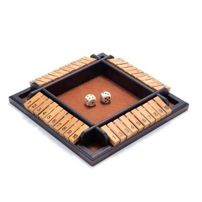 China Drinking Game RJ 12 Number Wooden Luxury Number Table Games Closed Box Game for sale