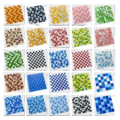 China Color Modern Home Crystal Glass Mosaic Mix Decor Wall Tile Bath Pool Coping Tile for sale