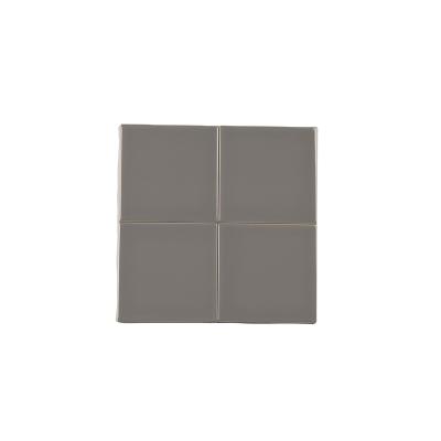 China 100x100mm 4x4 Inch Modern Stock Sale Gray Glossy Ceramic Wall Tile for sale