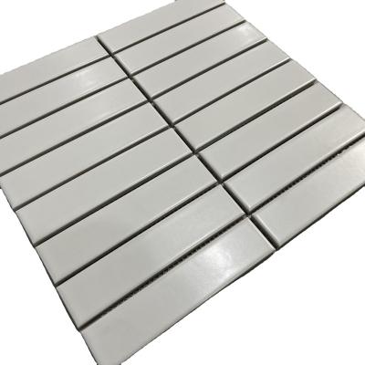 China New Arrival Vitagres Ceramic Mosaic Tile Long Strip 32*145mm Use Modern Perfect Kitchen Wall for sale