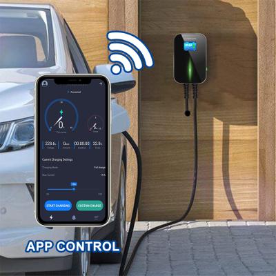 China Surge Protection 22KW APP Type - 2 EV Wallbox Electric Vehicle Charger Station for sale