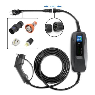 China ABS Type 1 to NEMA 6-50 EV Charger 32A 7.2KW Mode 2 Charging Cable with 5M Cord for Electric Vehicle for sale