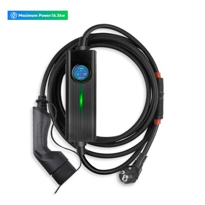 China ABS 32A Type2 Touch Screen Portable Electric Car EV Charging Box for sale