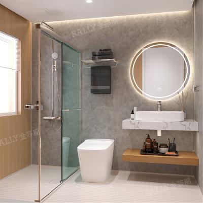 China Sally Certified Modern vcm Modular Complete Prefab Bathroom Pods With Bath Units All In One Bathroom Pods For Sale for sale