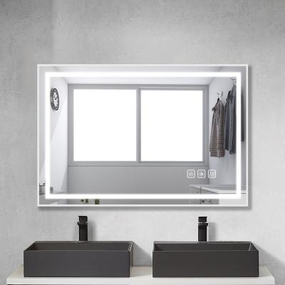 China Bright OUTLET U L Certified LED Light Bathroom Mirror With Touch Sensor Switch Smart LED Mirror Bathroom Lead Bath Mirror Wholesale Price for sale