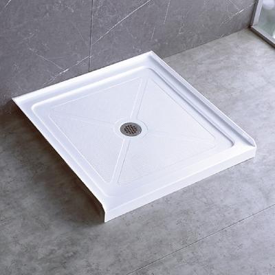 China Factory Price Modern Gray Acrylic Shower Tray Black White With Drain Corner Shower Base With Walls 1400 Shower Base for sale