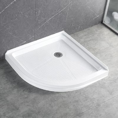 China Wholesale Modern Outdoor Single Resin Shower Tray Floor Base Resin Plate Polymarble Sector CUPC Polymarble Acrylic Shower Tray Fiberglass Drain for sale