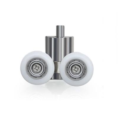 China 6mm 2 x Zinc Alloy Twin Shower Door Rollers / Bottom Runners / Rollers 22mm or 25mm for sale