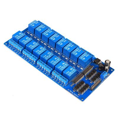 China 16 Channel Common Relay Module with Optical Coupler Isolation Relay 5v12v24v Array Control PLC Trigger High and Low Level for sale