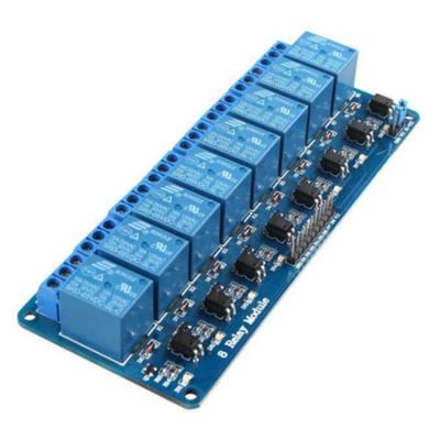 China With Optical Coupler 8-Way Relay Module Relay Control Panel PLC Relay With SG90 Indicator Light for sale