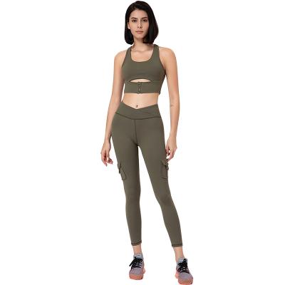 China SANQIANG Quality Guarantee Sportswear Breathable Quick Dry Exercise Running Slim Pants Bra Sports Suit for sale