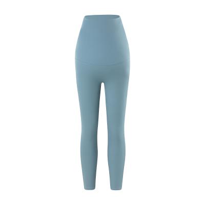 China Exquisite Breathable High Ventilation Blue Elastic Pregnant Women Nylon Yoga Legging for sale