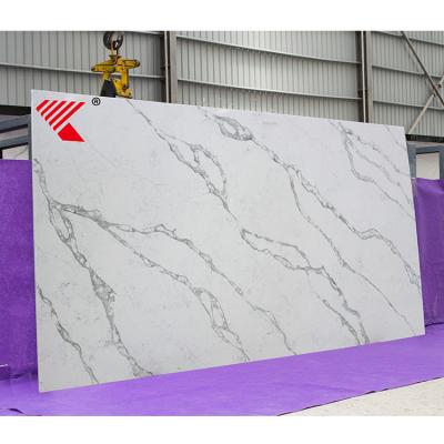 China Modern Wholesale Easy Maintain Stone Gray Quartz Stone Flooring Tile Artificial for sale