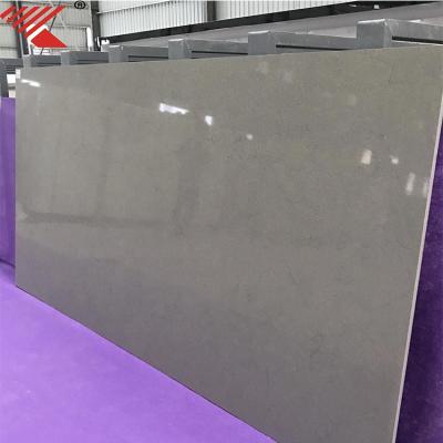 China Vanity Top/Countertop Bench Top Good Quality 3CM/2CM Thickness Gray Quartz Stone From China Large Quartz Slabs for sale