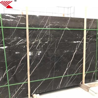 China Modern good prices natural black marble slab for countertop for sale