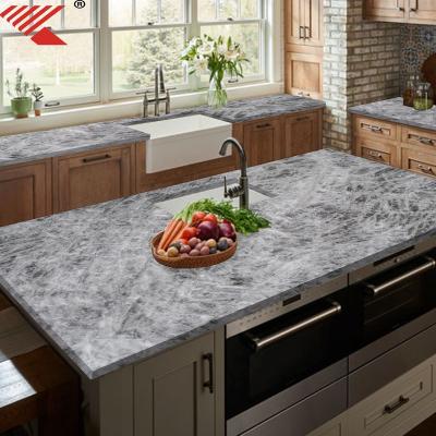 China Modern Top Grade Gray Marble Slab For Kitchen Island for sale