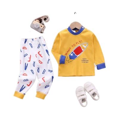 China Smart Casual 2023 High quality 100% cotton boys pajamas long sleeve set for sale