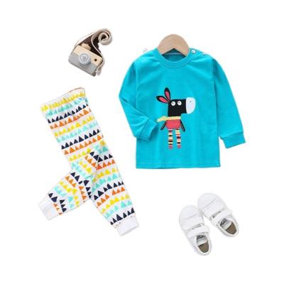 China Smart Casual Children's pajamas cotton baby clothing set home wear for sale