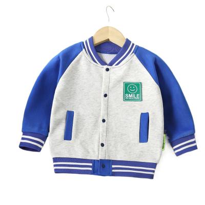 China Smart Casual Wholesale Fall boys' and girls' varsity Jackets Long sleeve button-up bomber jackets made of cotton for sale