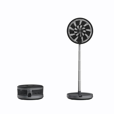 China Dark Gray Collapsible Swinging Powerbank Pedestal Battery Operated Fan for sale